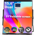 Laptop Screen Extender 15.6 in 1080P Dual USB-C HDMI - Portable Dual