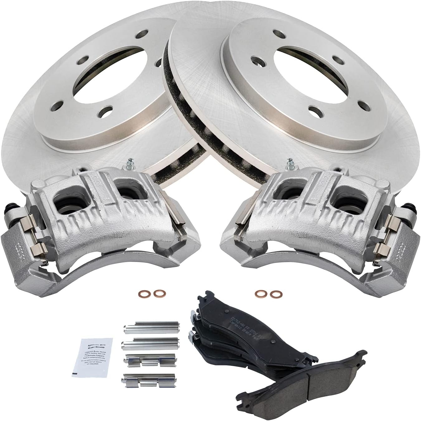 TRQ Front Brake Pad & Rotor Kit for 1997-2002 Ford Expedition