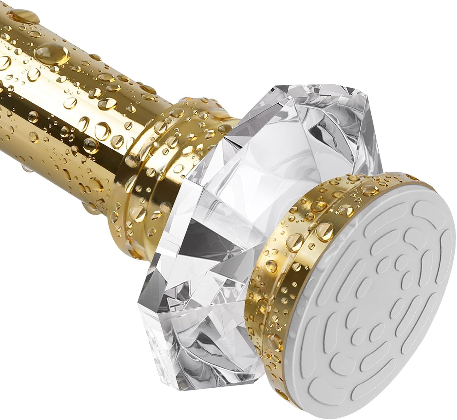 Adjustable Non-Rust Gold Shower Rod - Secure Grip!