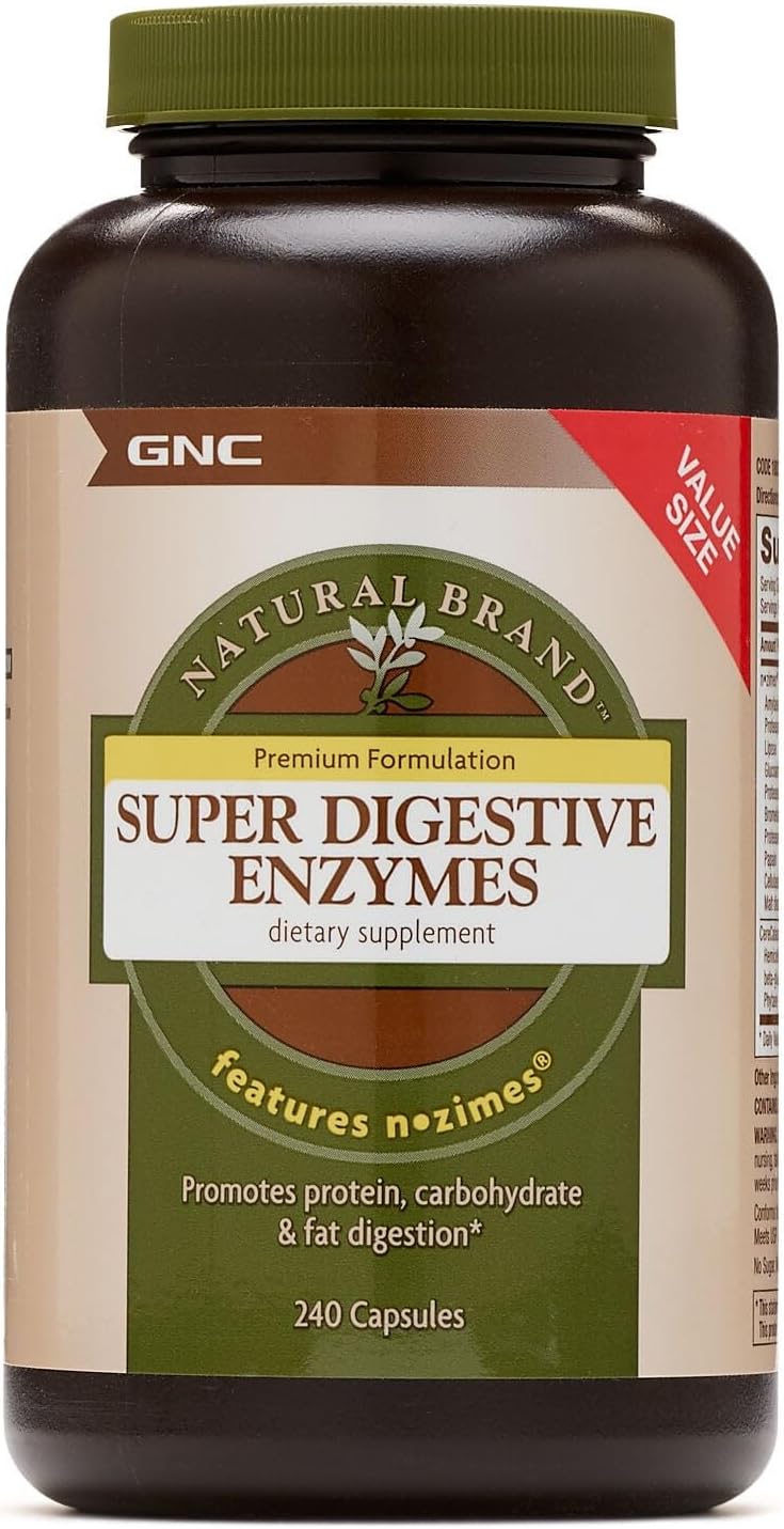 GNC Natural Brand Super Digestive Enzymes for Optimal Digestion