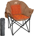 Oversized Heated Camping Chair - Portable Foldable Moon Saucer