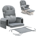 Glider Rocker Replacement Cushions Set - Supportive Velvet Seat Set