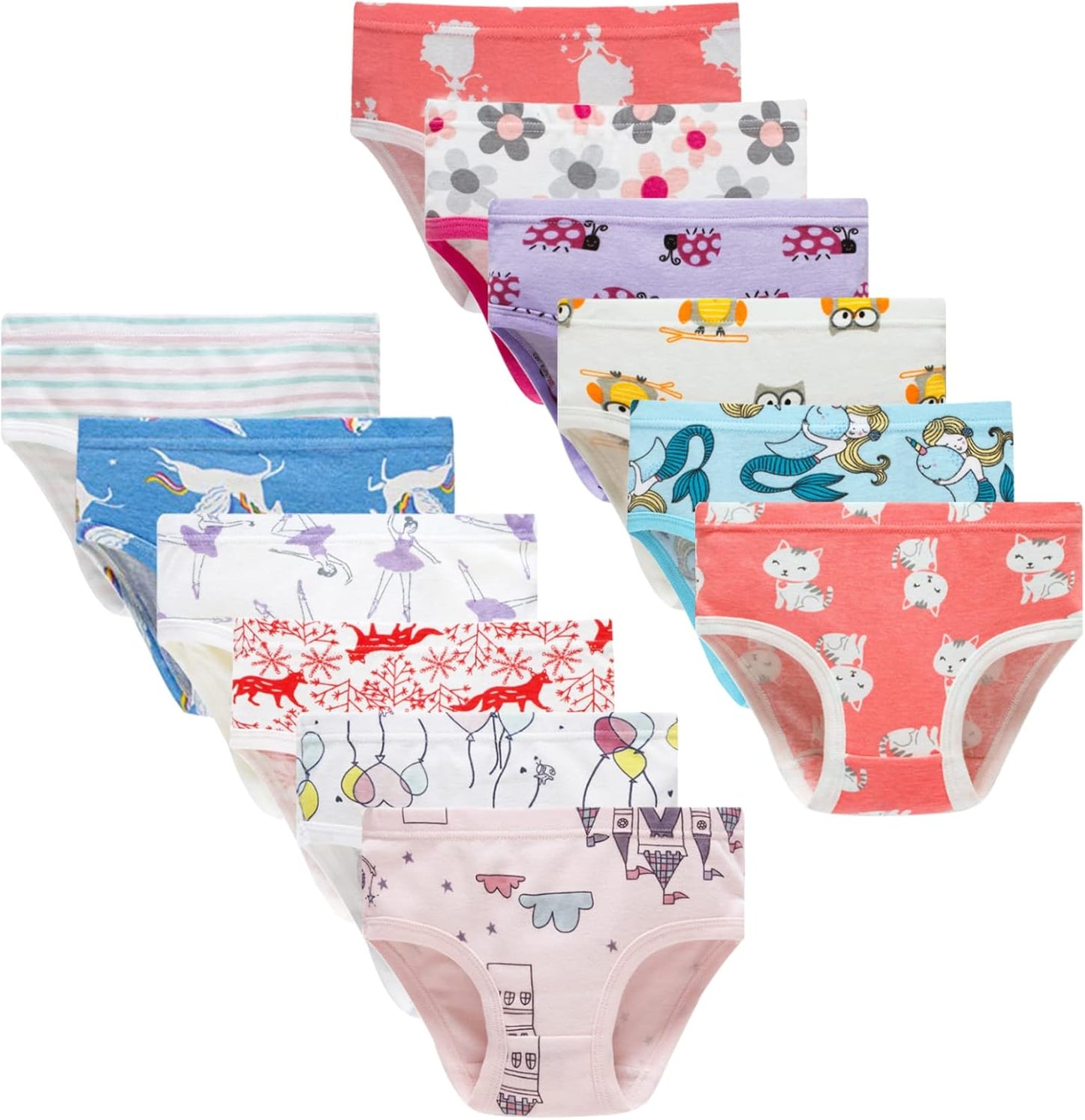 Winging Day Girls' Pure Cotton Panties for Comfort and Style