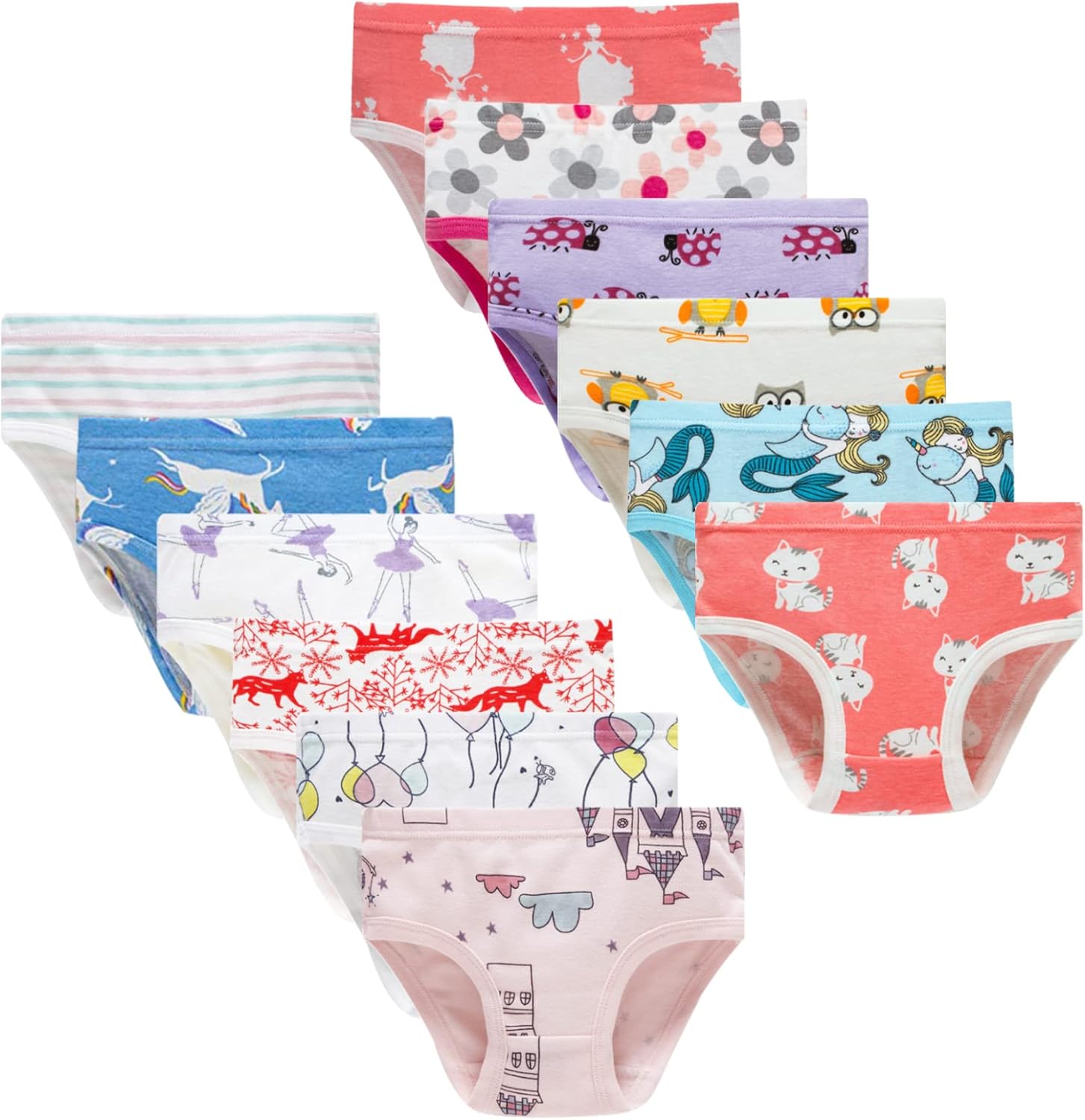 Winging Day Girls' Pure Cotton Panties for Comfort and Style