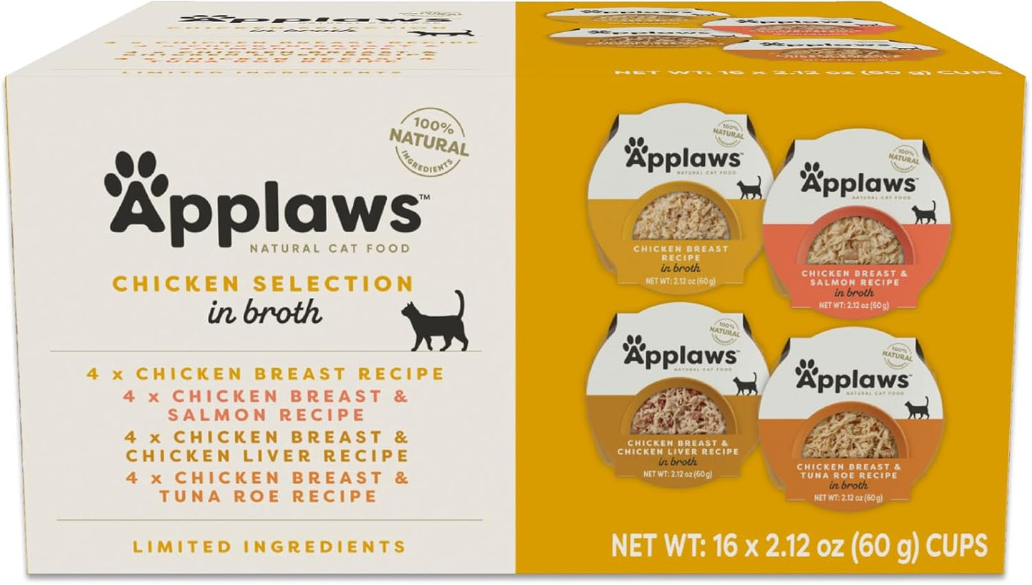 Applaws Natural Wet Cat Food in Broth - High Protein Variety