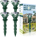 Solar Mole Repellent Pack of 4 - Sonic Gopher & Vole Chaser