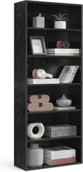 6-Tier Bookshelf Bookcase - Space-Saving Open Storage
