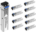 10Pcs SFP Network Transceiver Module 1.25G Single Mode LC Duplex
