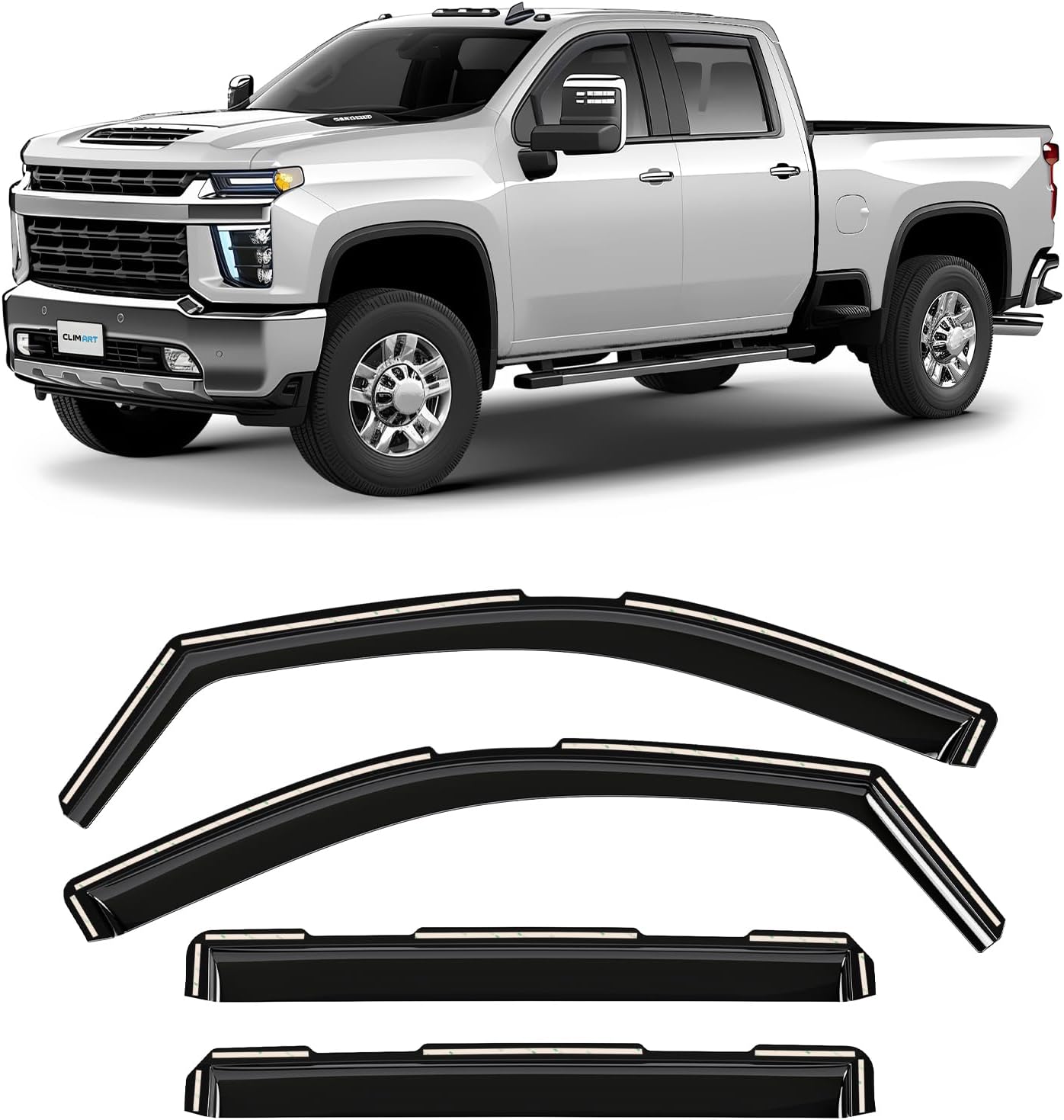In-Channel Rain Guards for Chevy Silverado/Sierra 2020-2026