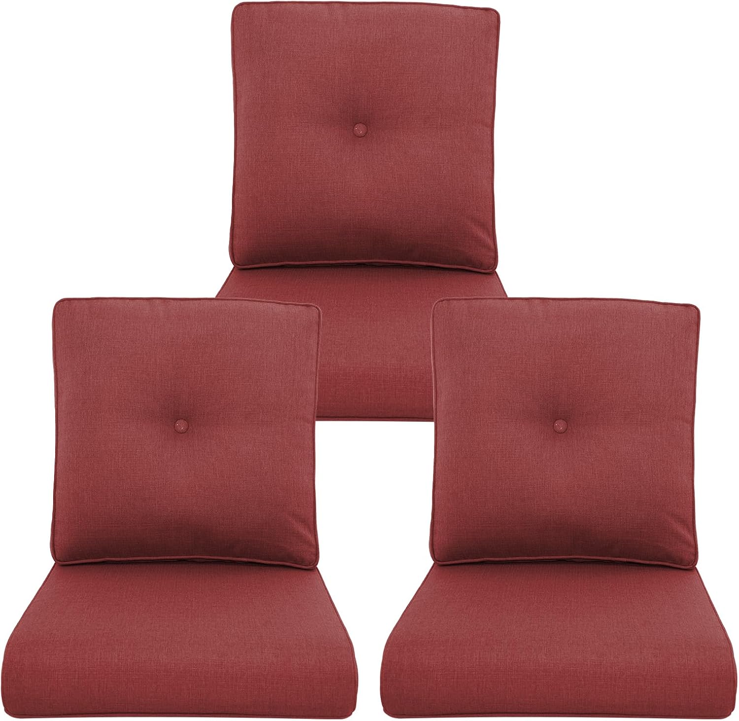 Outdoor Chair Cushions 3 Packs for High Back Patio Furniture