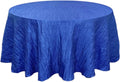 120 in Round Crinkle Taffeta Tablecloth - Royal Blue