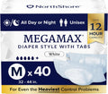 Adult Overnight Diapers Medium 12-Hour Tab-Style - 40 Count Case