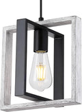 9MMML Wood Pendant Light Kitchen Island - Farmhouse Hanging Lamp