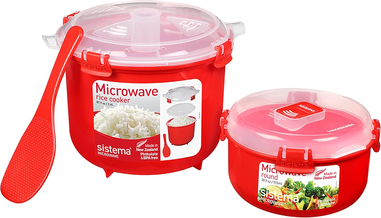Sistema Red Microwave Rice Cooker - Fast Steaming