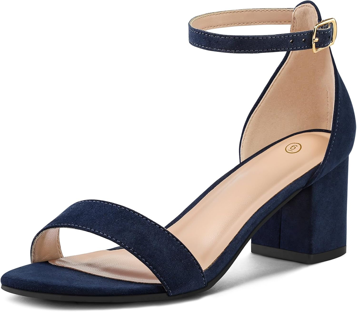 mysoft Women's Chunky Low Heels Open Toe Block Heeled Sandals