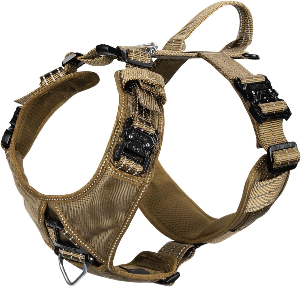 ICEFANG Dog Strap Harness with 4 Metal Buckles for Medium Dogs