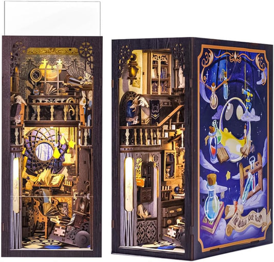 Fsolis Book Nook Kit DIY Miniature House for Book Lovers