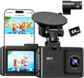 WANLIPO 4K Dual Dash Cam: WiFi, 64GB, Night Vision