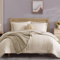 Monbix Oversized Queen Comforter Set - 7 Piece All-Season Comfort