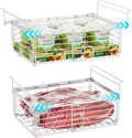 Chest Freezer Organizer Bins 2 Pack - Adjustable Hanging Storage