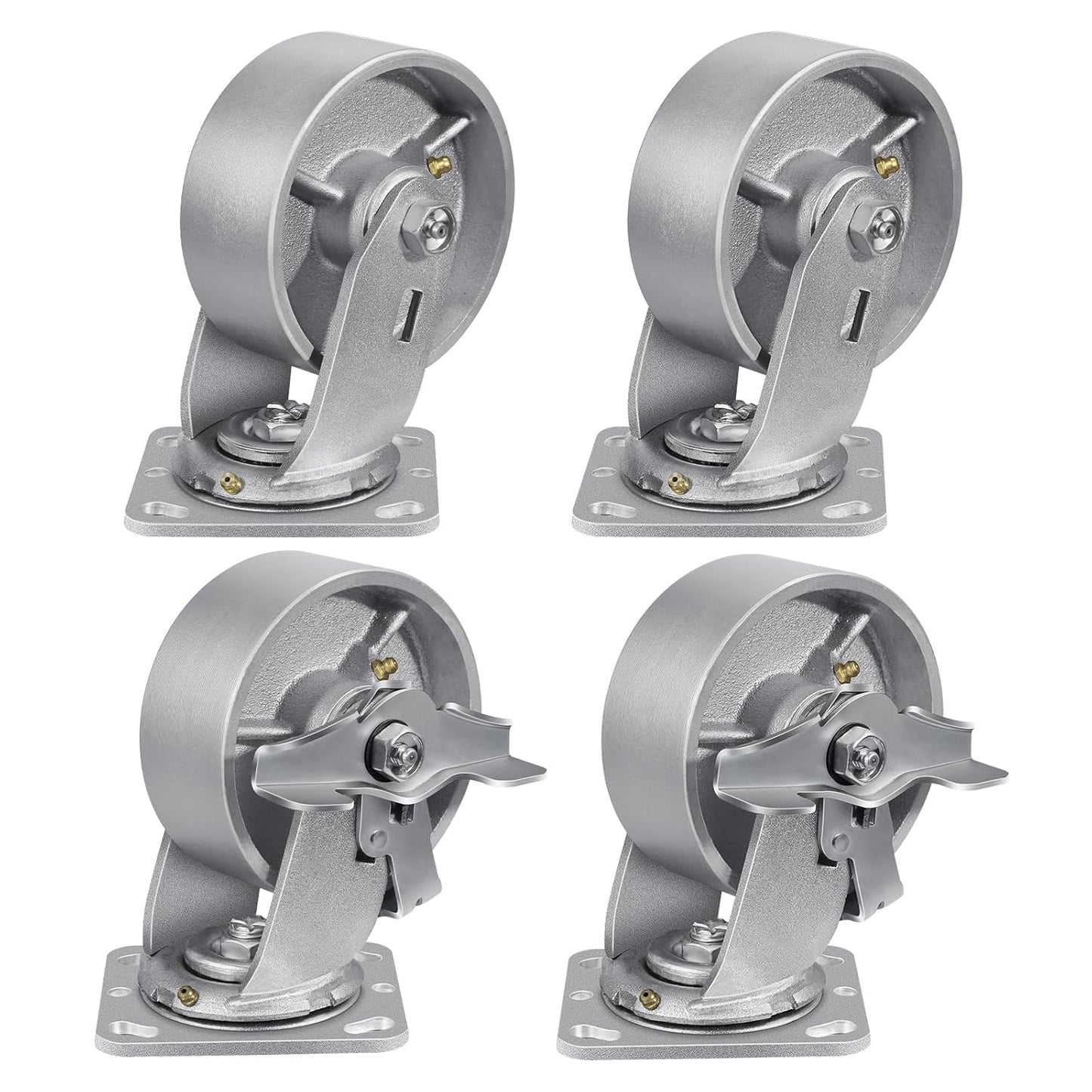 5Inch Heavy Duty Casters with 4000 LBS Capacity for Industrial Use