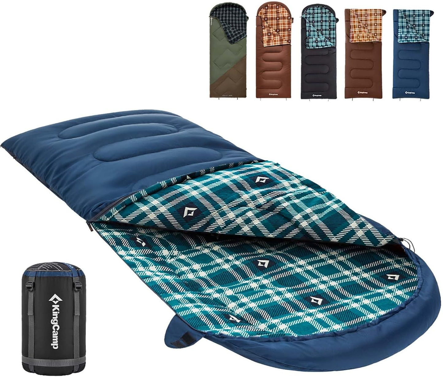 KingCamp Cold Weather Sleeping Bag for Adults - XL Comfort