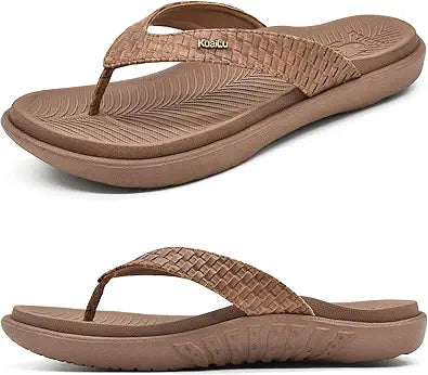 KuaiLu Womens Flip Flops with Arch Support for Summer Comfort