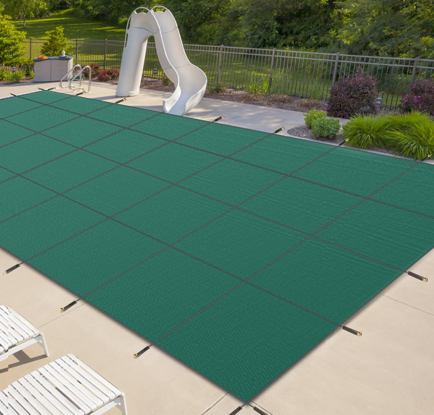 Inground Pool Safety Cover 18x36ft for Winter Protection