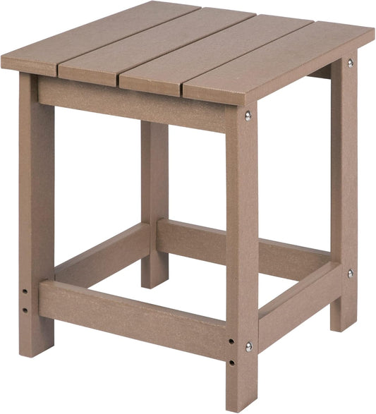 LZRS Adirondack Square Outdoor Side Table for Easy Maintenance