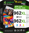 962XL Ink Cartridges Replacement Combo Pack - Reliable High Yield (4