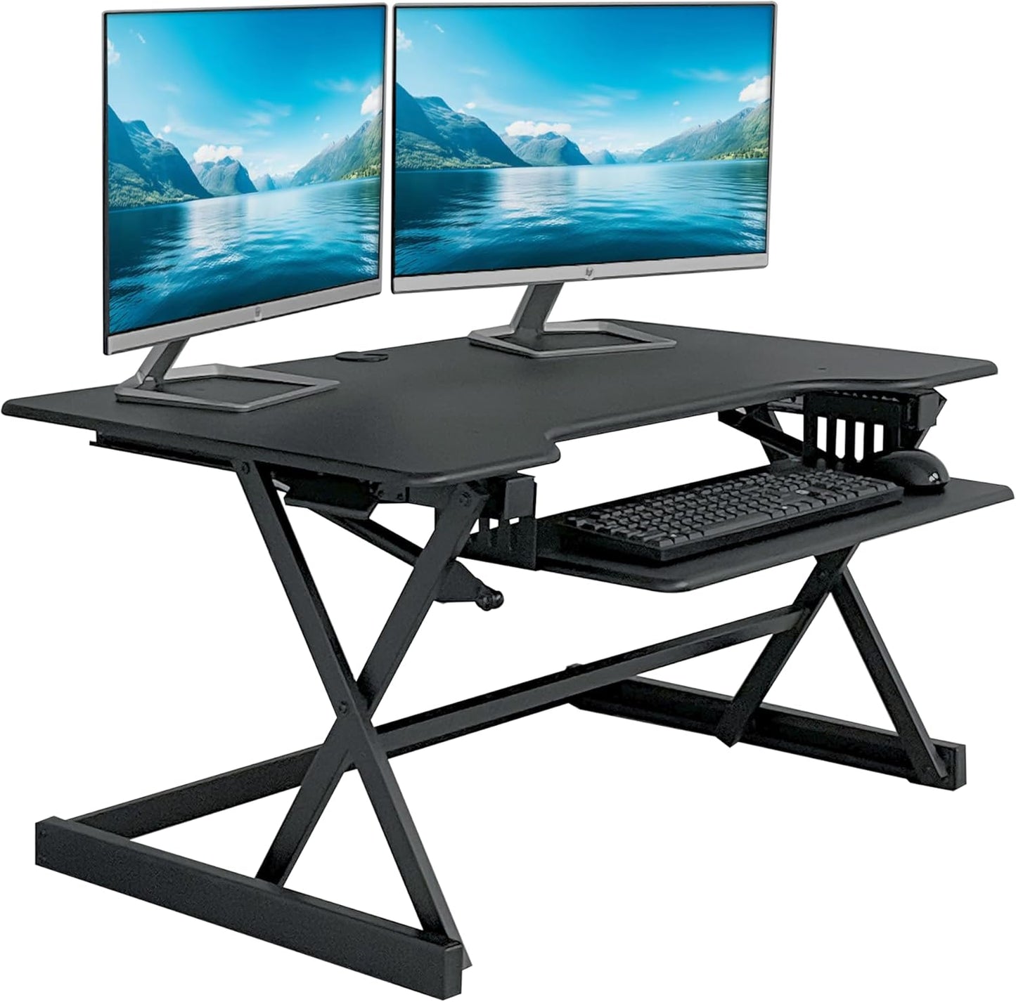 Rocelco 40in Height Adjustable Standing Desk Converter Review
