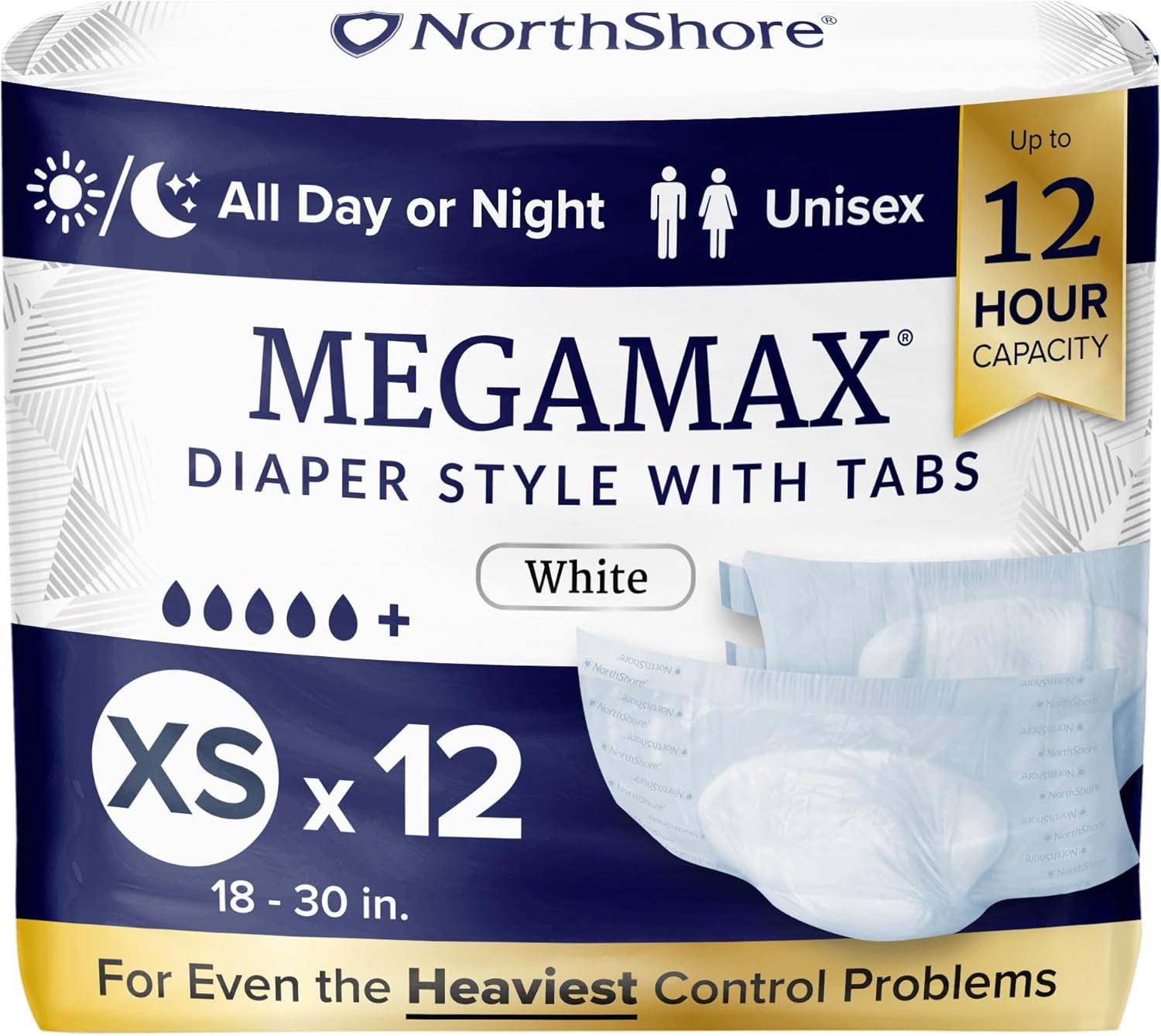 NorthShore MegaMax Adult Overnight Diapers for Ultimate Comfort