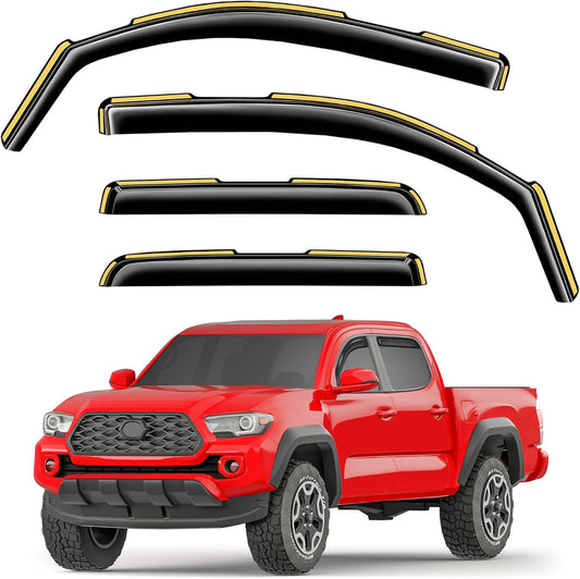 In-Channel Window Rain Guards for Toyota Tacoma 2016-2023