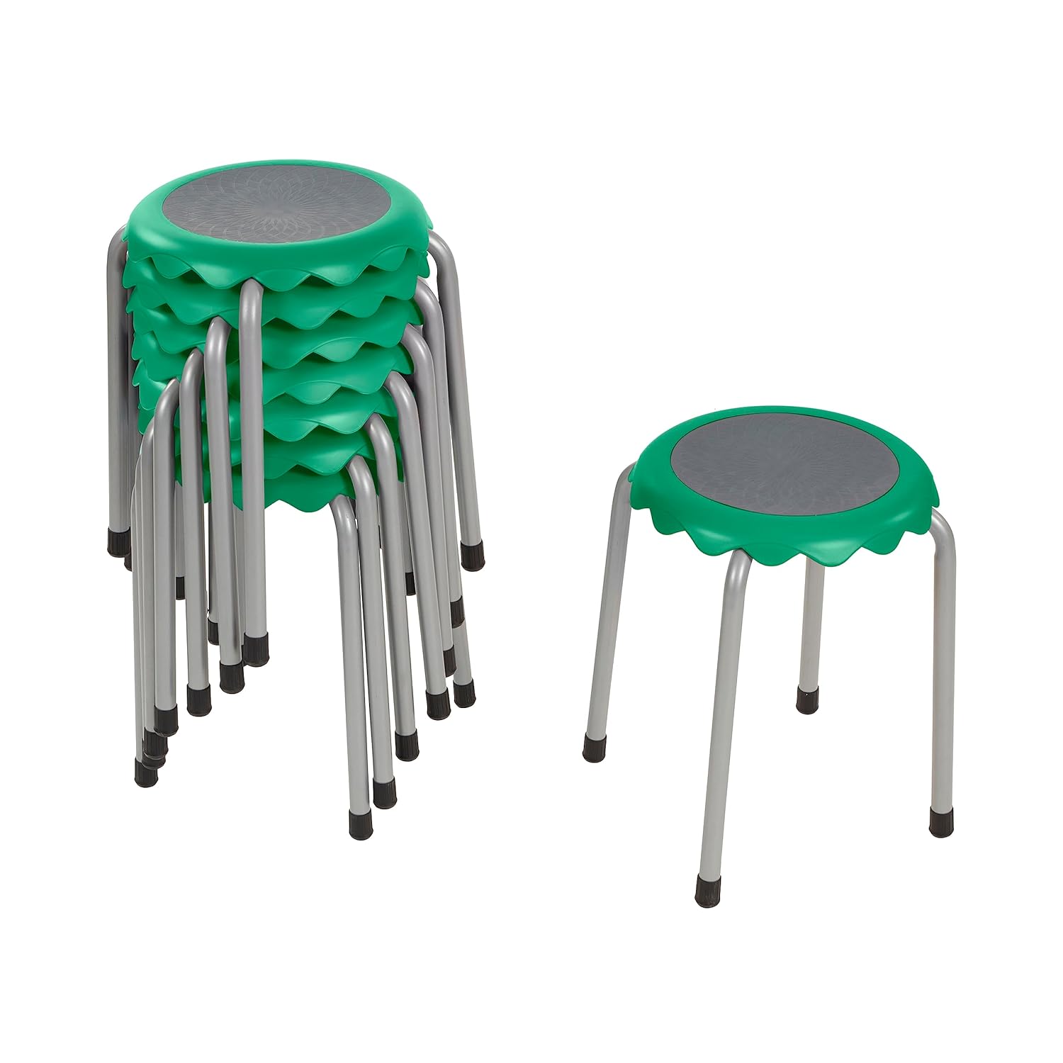 ECR4Kids Daisy Stackable Stool Set for Flexible Seating