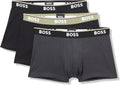 BOSS Men's 3-Pack Multi Color Bold Logo Trunks (Style TRXV)