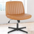 Criss Cross Legged Chair Armless Swivel Wide Seat Height Adjustable
