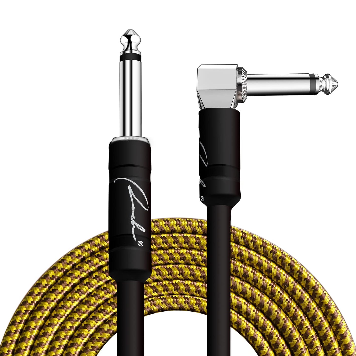 Ranch Gold 10ft Coiled Guitar Cable - Perfect for Electric & Bass