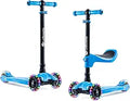 LaScoota 2-in-1 Kids Kick Scooter with Adjustable Seat & Lights