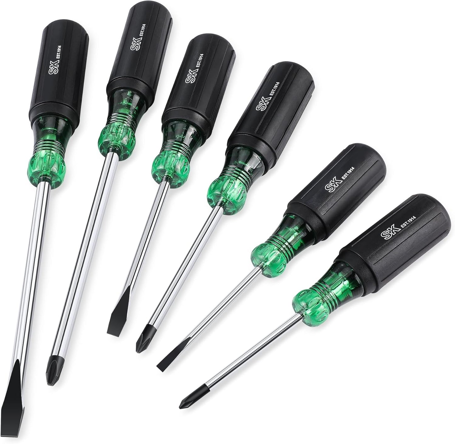 SK 6-Piece Acetate Screwdriver Set - SureGrip Handles