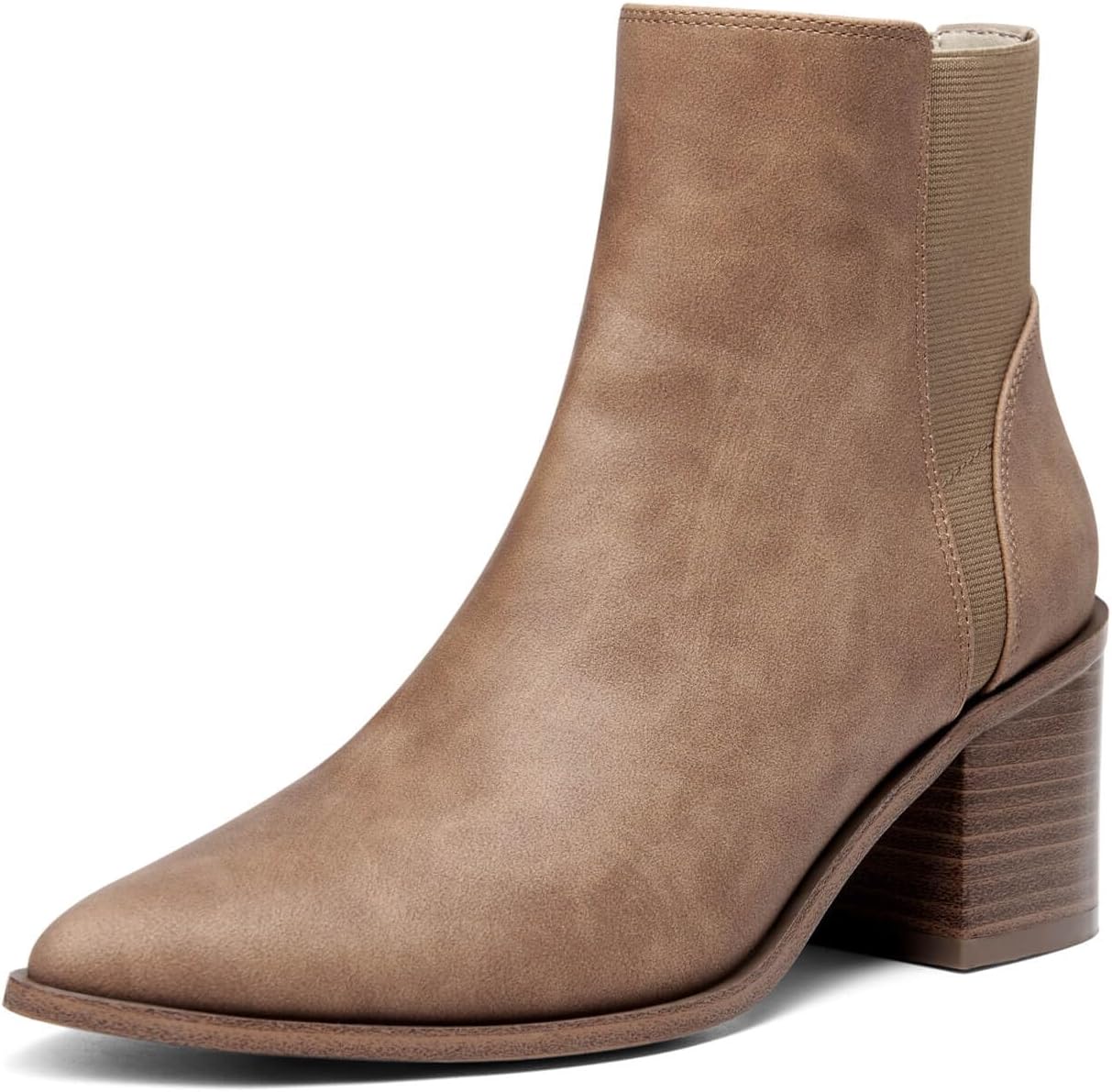 Coutgo Womens Pointed Toe Ankle Boots for Stylish Comfort