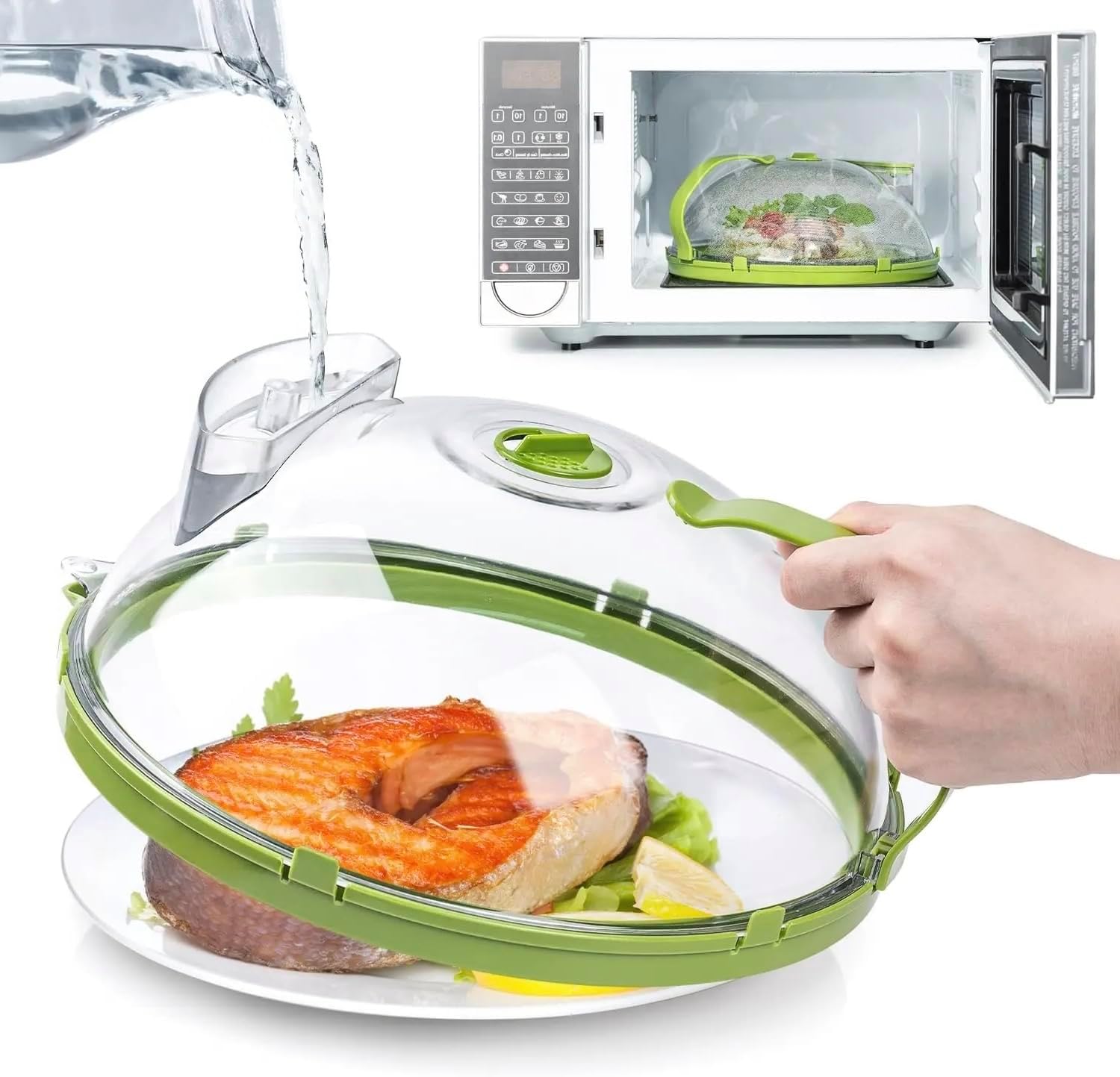 12 Microwave Splatter Cover with Anti-Heat Handle - Generic