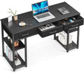 ODK Office Small Computer Desk 48x16 - Compact Desk with Fabric