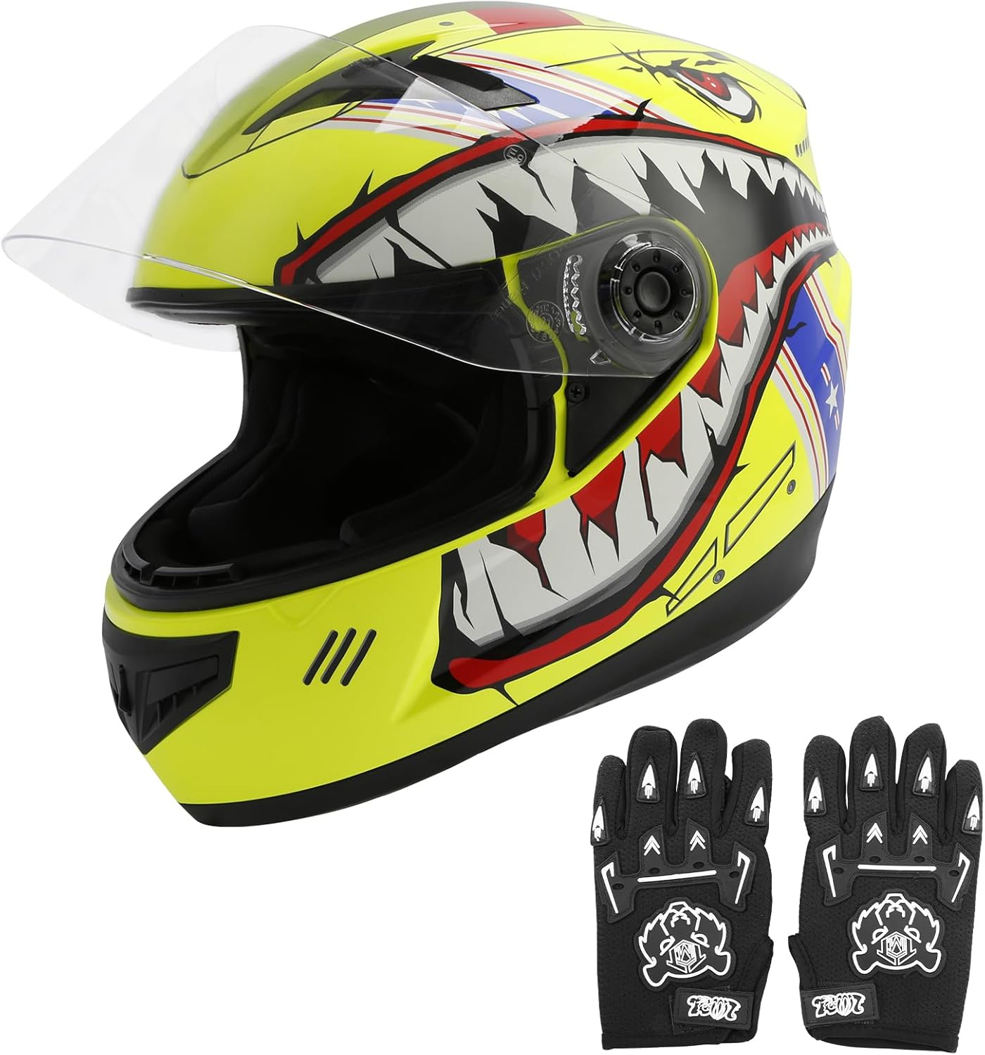 TCMT Youth & Kids Motocross Full Face Helmet for Safety and Comfort