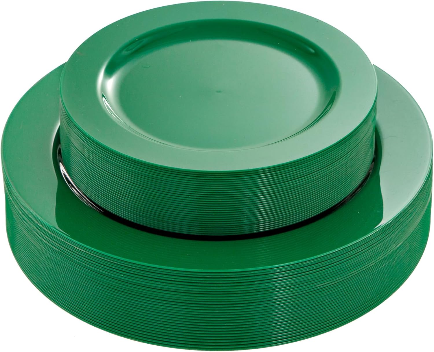 60PCS Heavy Duty Dark Green Plates for St. Patrick's Day Parties
