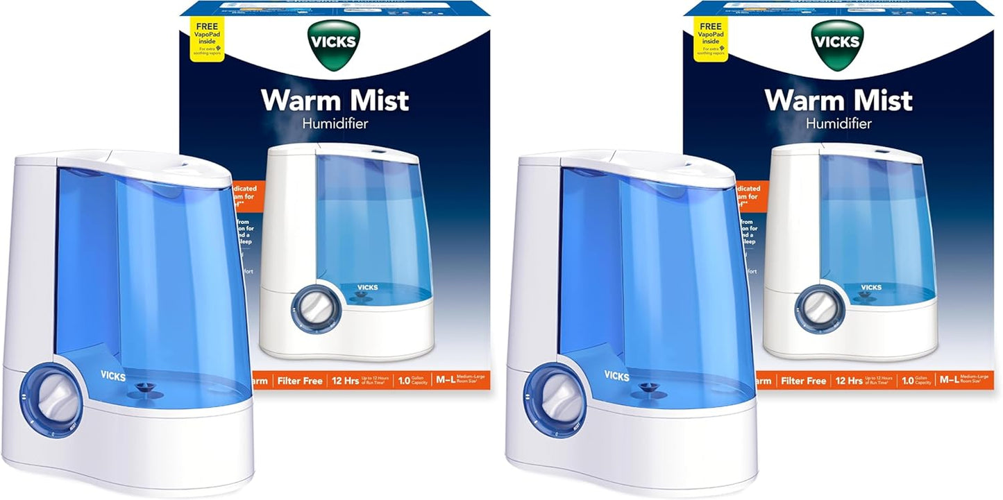 Vicks Warm Mist Humidifier for Home, Baby, and Large Rooms