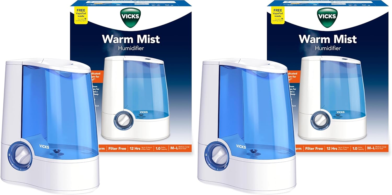 Vicks Warm Mist Humidifier for Home, Baby, and Large Rooms