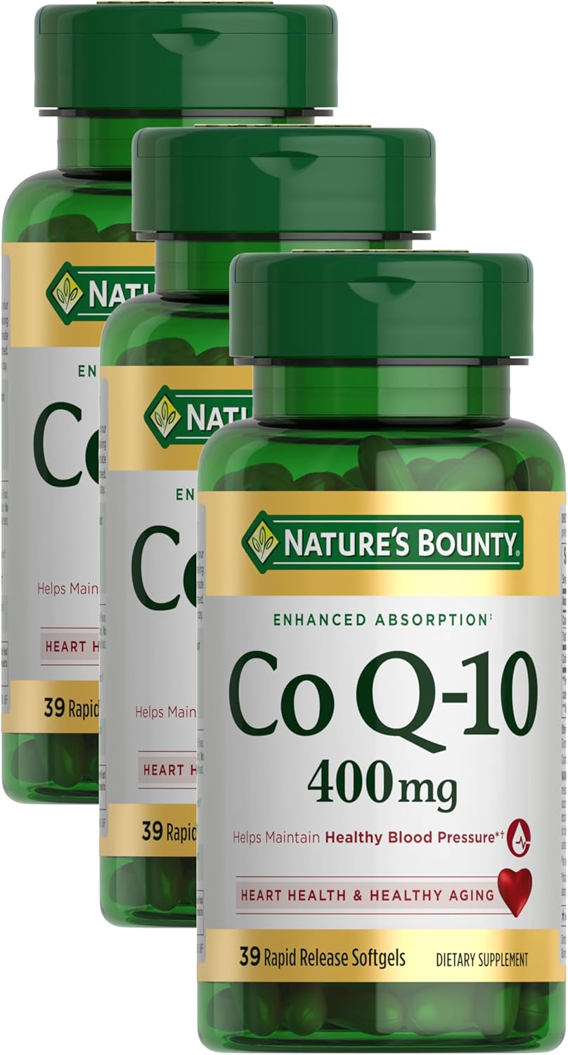 Nature's Bounty CoQ10 Softgels for Heart Health and Energy