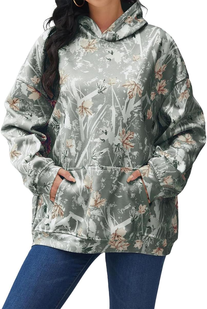 Camo Maple Leaf Hoodie: Warm & Stylish