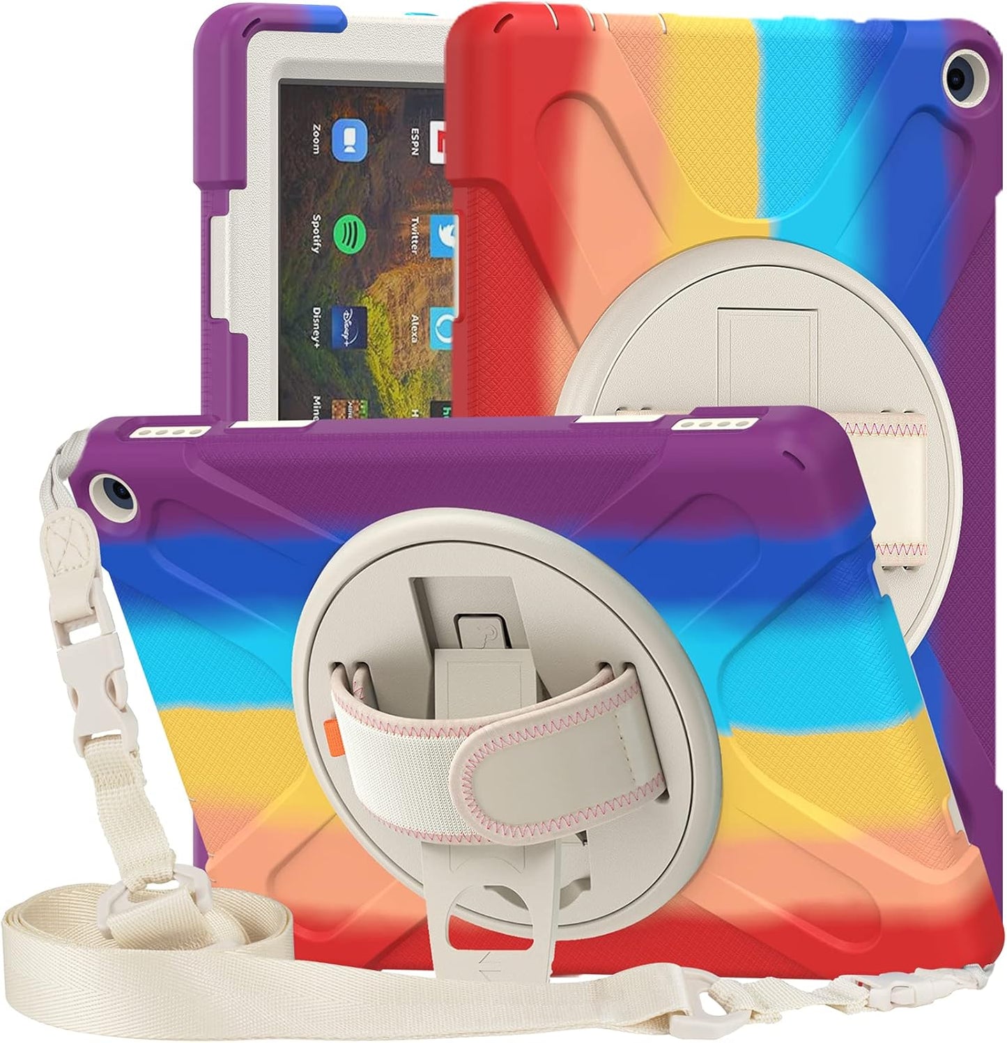 Shockproof Protective Cover for Fire HD 10 2021 - Colorful Red