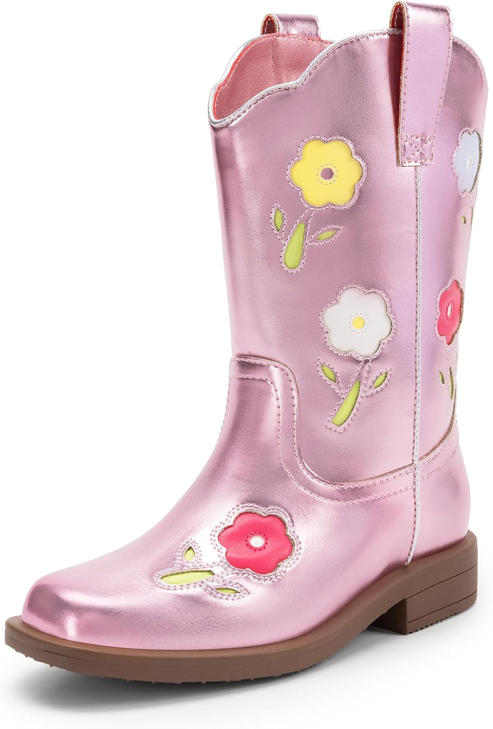 DREAM PAIRS Girls Cowgirl Boots for Toddler to Big Kid Sizes